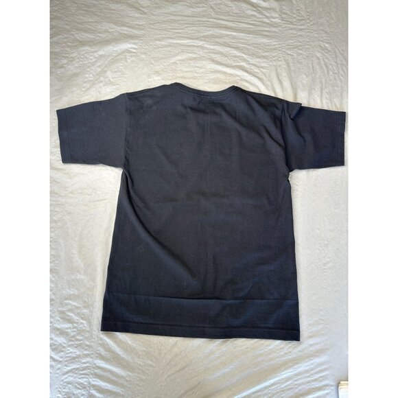 Hang Ups Womens Black Blouse Medium short sleeve pullover 100% cotton round neck - Picture 6 of 7